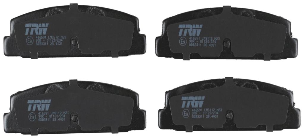 Jeu de 4 plaquettes de frein TRW ref. GDB3311