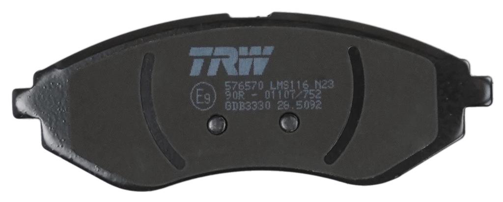 Jeu de 4 plaquettes de frein TRW GDB3330