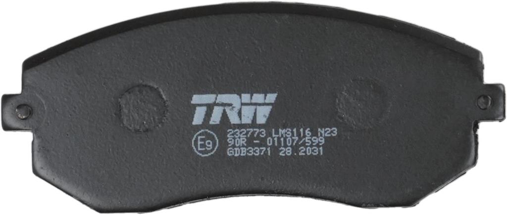 Jeu de 4 plaquettes de frein TRW ref. GDB3371