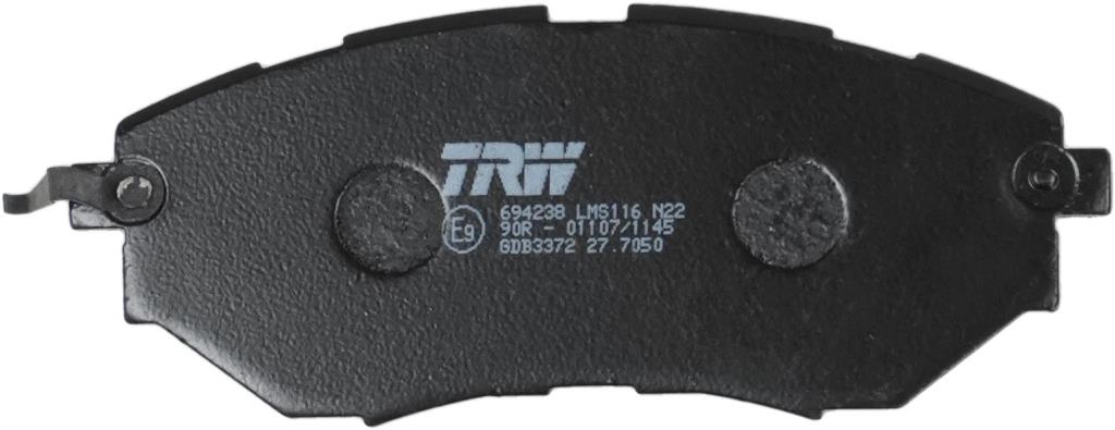 Jeu de 4 plaquettes de frein TRW ref. GDB3372