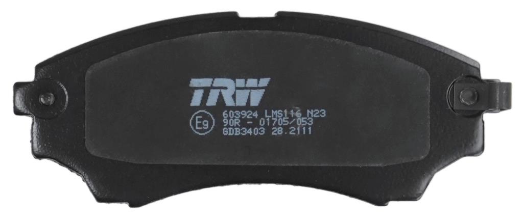 Jeu de 4 plaquettes de frein TRW ref. GDB3403