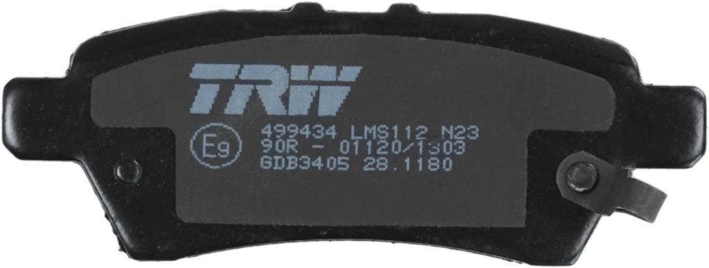 Jeu de 4 plaquettes de frein TRW ref. GDB3405