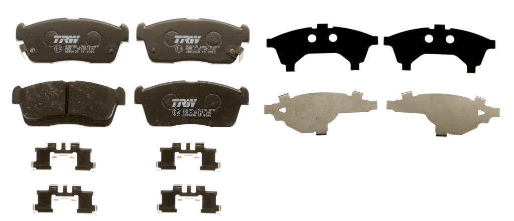 Jeu de 4 plaquettes de frein TRW ref. GDB3430