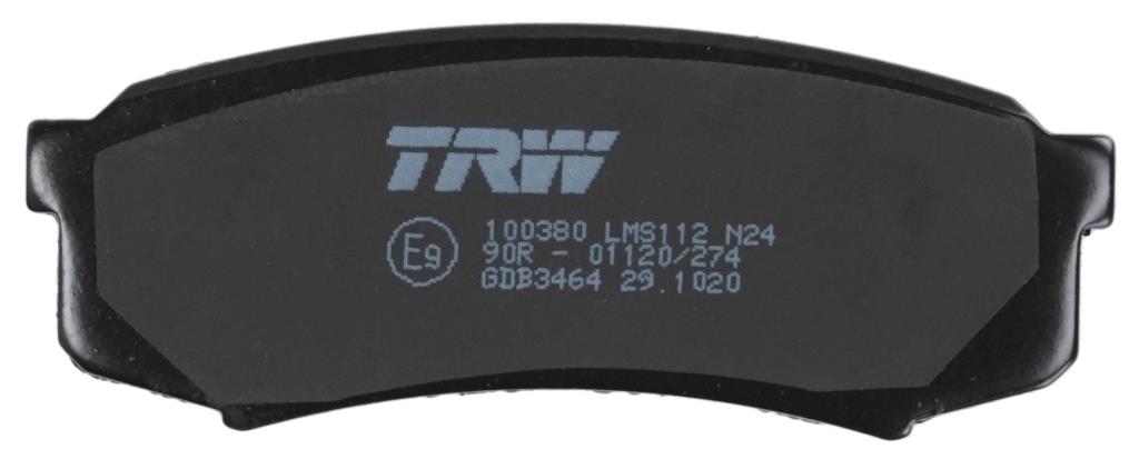Jeu de 4 plaquettes de frein TRW ref. GDB3464