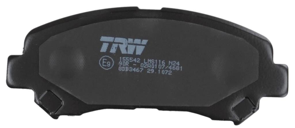 Jeu de 4 plaquettes de frein TRW ref. GDB3467