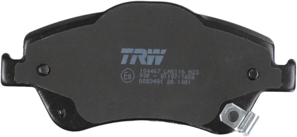 Jogo de 4 pastilhas de travão TRW GDB3481