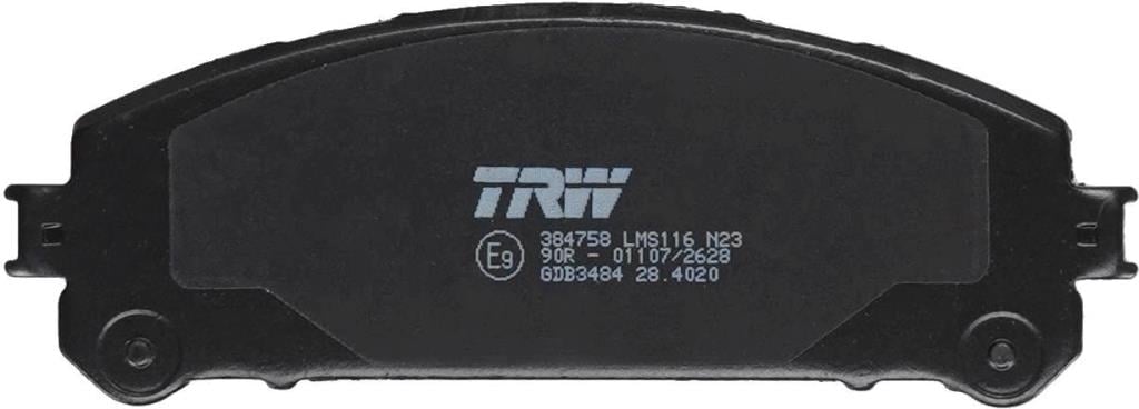 Jeu de 4 plaquettes de frein TRW ref. GDB3484