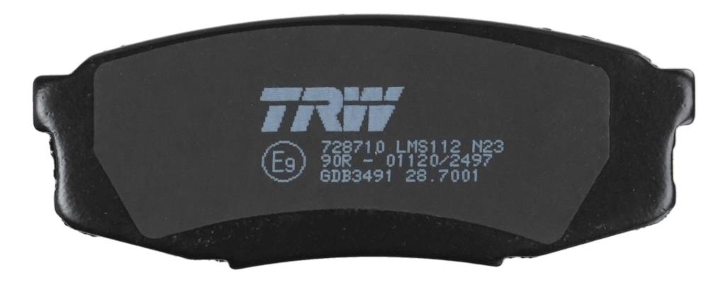 Jeu de 4 plaquettes de frein TRW ref. GDB3491