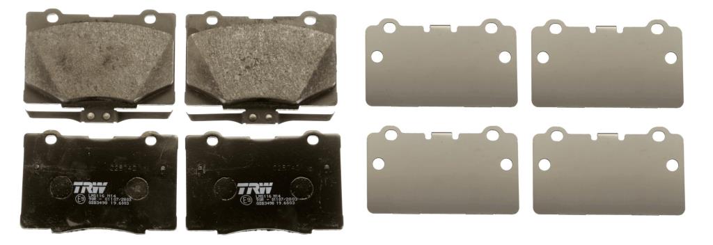 Jeu de 4 plaquettes de frein TRW GDB3498