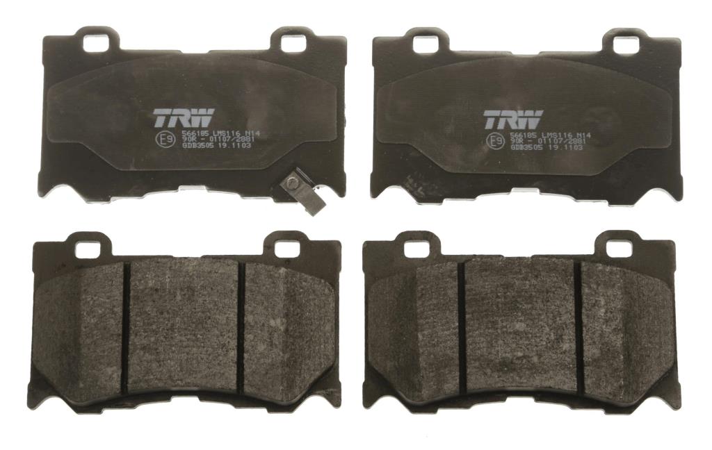 Jeu de 4 plaquettes de frein TRW ref. GDB3505