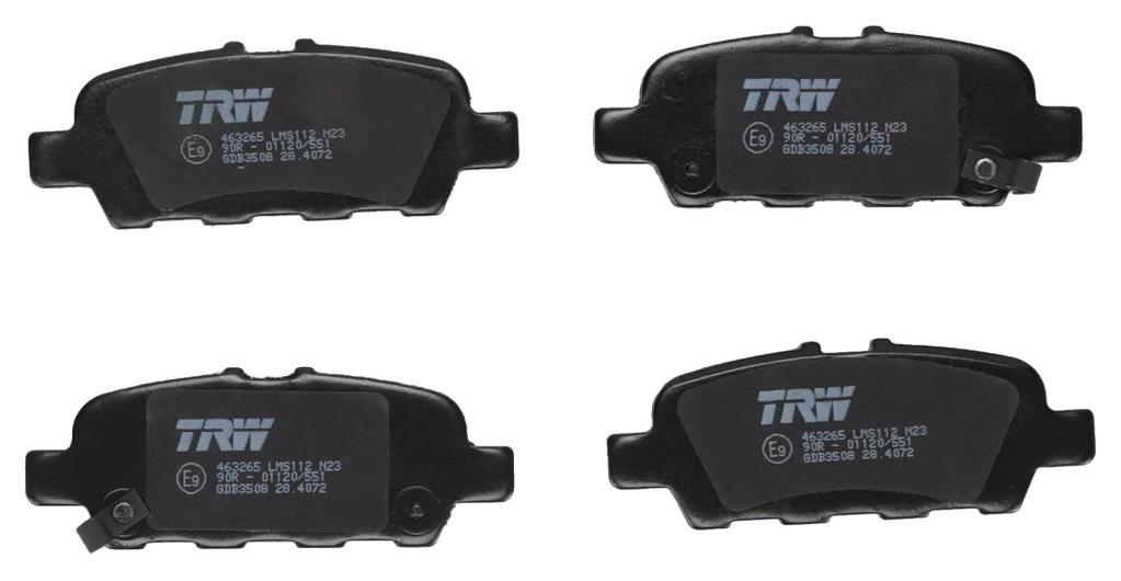 Jeu de 4 plaquettes de frein TRW GDB3508