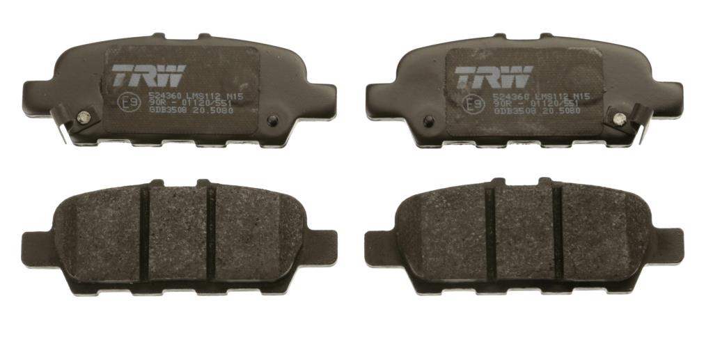 Jeu de 4 plaquettes de frein TRW GDB3508