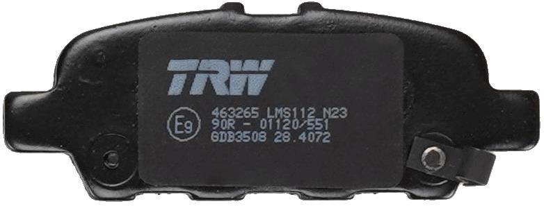 Jeu de 4 plaquettes de frein TRW GDB3508