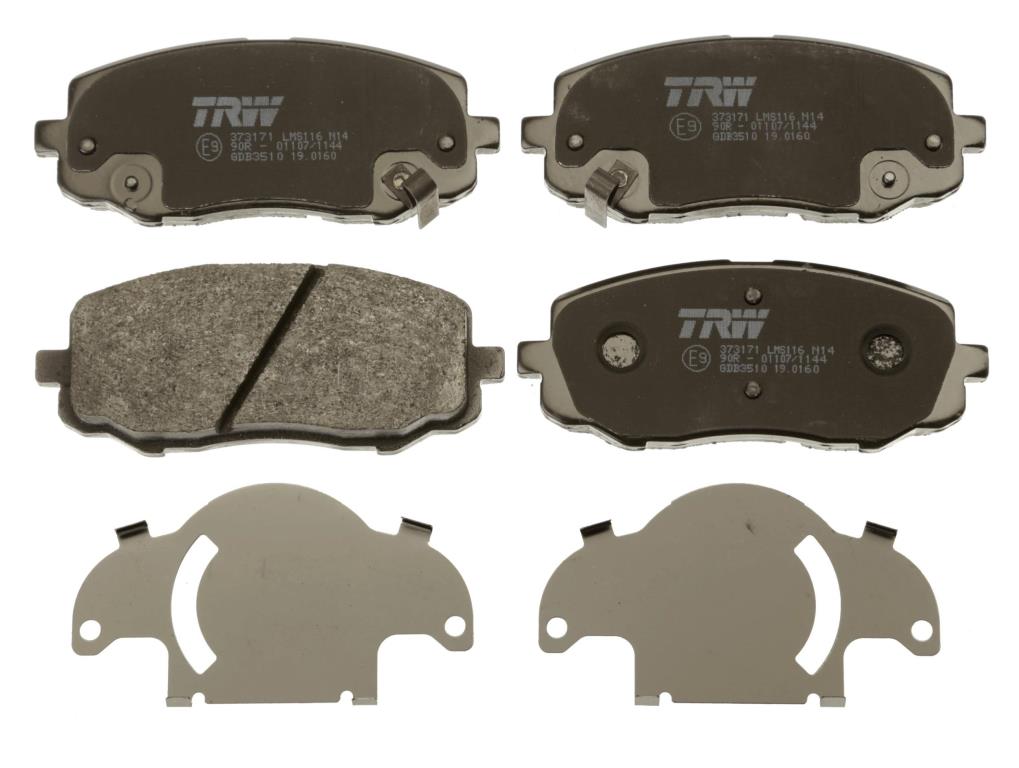 Jeu de 4 plaquettes de frein TRW ref. GDB3510