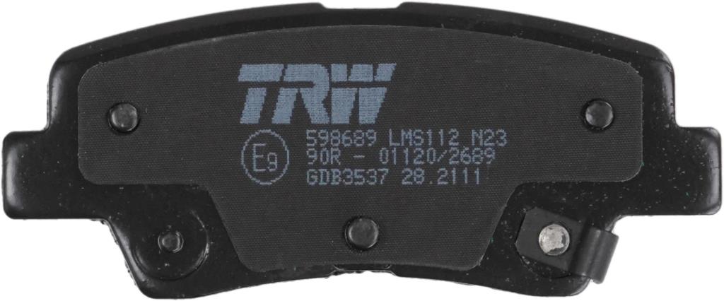 Jeu de 4 plaquettes de frein TRW ref. GDB3537