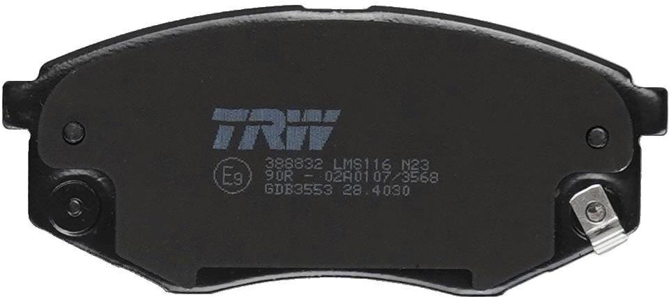 Jogo de 4 pastilhas de travão TRW GDB3553