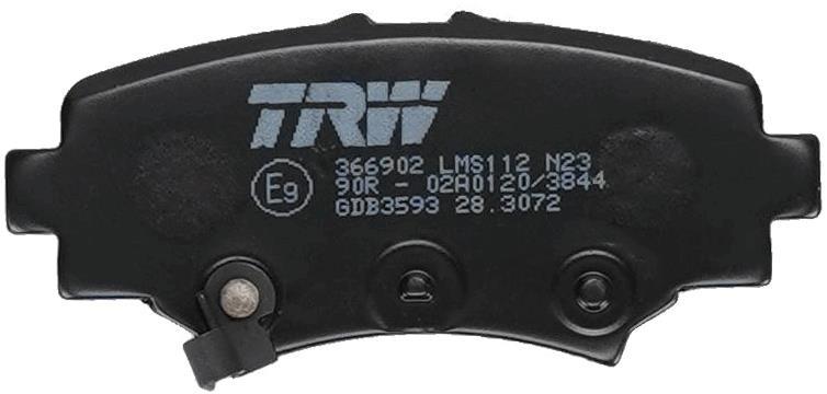 Jeu de 4 plaquettes de frein TRW ref. GDB3593