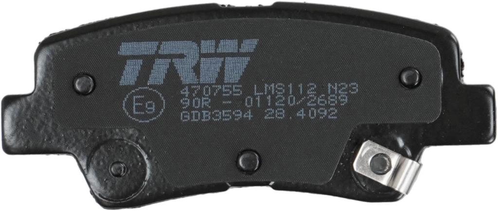 Jeu de 4 plaquettes de frein TRW ref. GDB3594