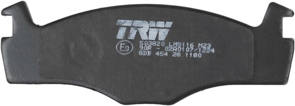 Jeu de 4 plaquettes de frein TRW ref. GDB454