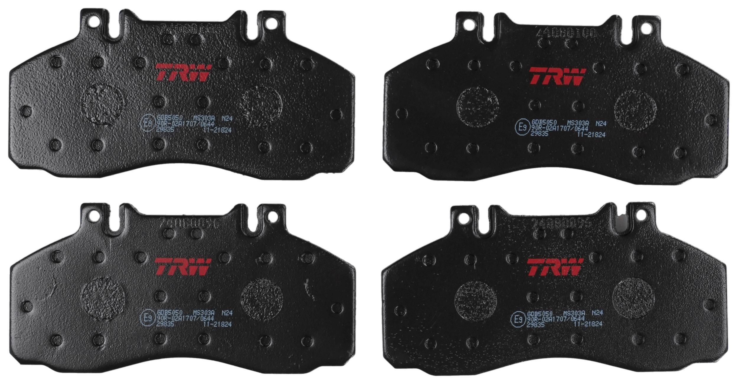 Jeu de 4 plaquettes de frein TRW ref. GDB5050