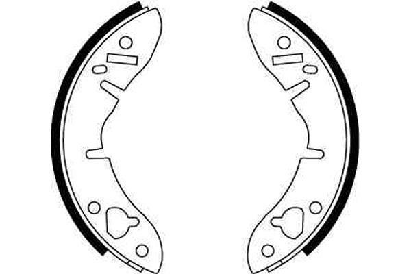 Jeu de 4 mâchoires de frein (Garniture de frein à tambour) TRW GS6034