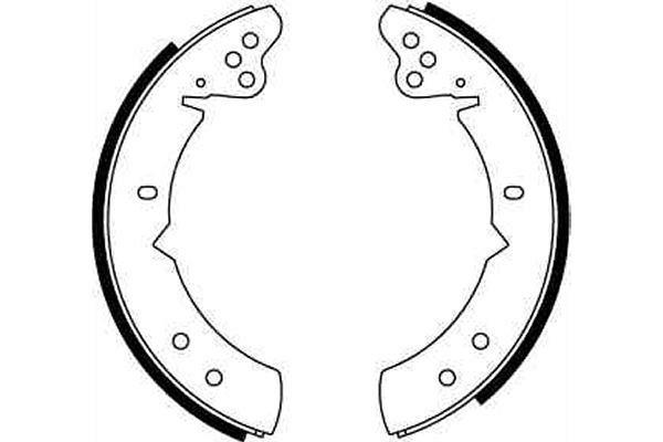 Jeu de 4 mâchoires de frein (Garniture de frein à tambour) TRW GS6060