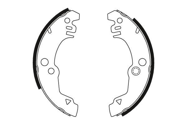 Jeu de 4 mâchoires de frein (Garniture de frein à tambour) TRW GS6135