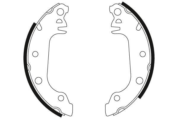 Jeu de 4 mâchoires de frein (Garniture de frein à tambour) TRW GS6139