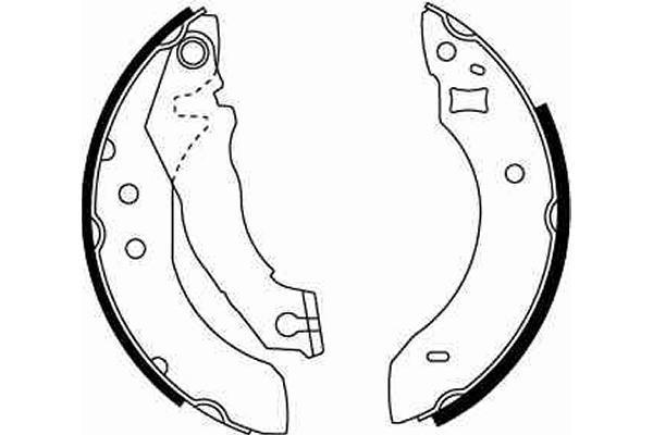 Jeu de 4 mâchoires de frein (Garniture de frein à tambour) TRW GS6151
