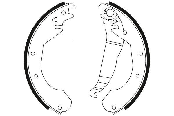 Jeu de 4 mâchoires de frein (Garniture de frein à tambour) TRW GS6211
