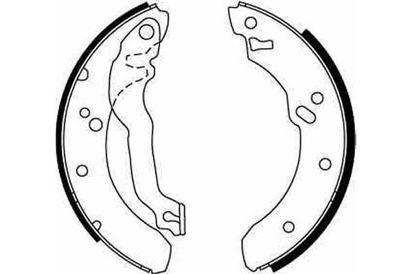 Jeu de 4 mâchoires de frein (Garniture de frein à tambour) TRW GS6229