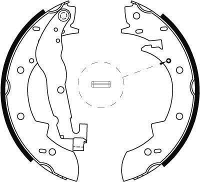 Jeu de 4 mâchoires de frein (Garniture de frein à tambour) TRW GS6237