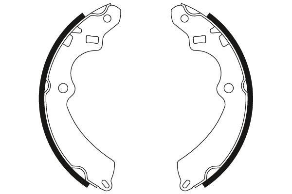 Jeu de 4 mâchoires de frein (Garniture de frein à tambour) TRW GS6242