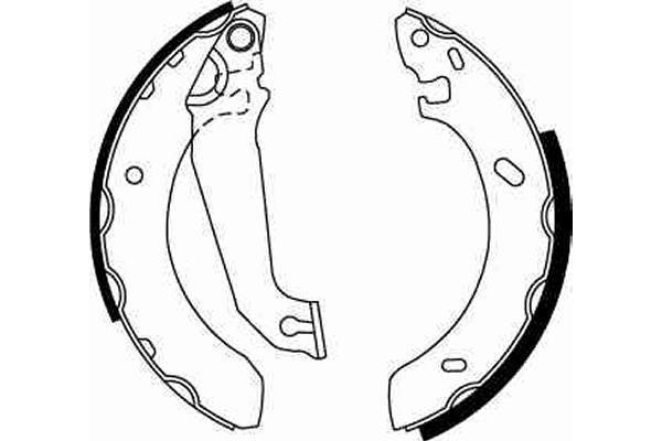Jeu de 4 mâchoires de frein (Garniture de frein à tambour) TRW GS6254