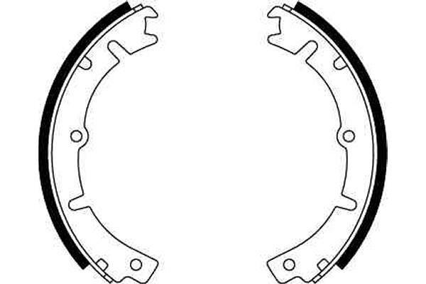 Jeu de 4 mâchoires de frein (Garniture de frein à tambour) TRW GS8011