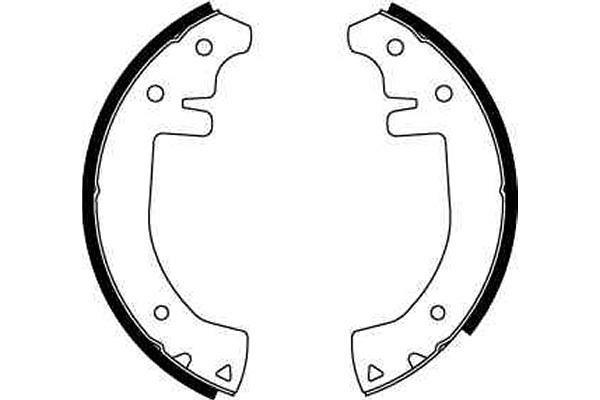 Jeu de 4 mâchoires de frein (Garniture de frein à tambour) TRW GS8018