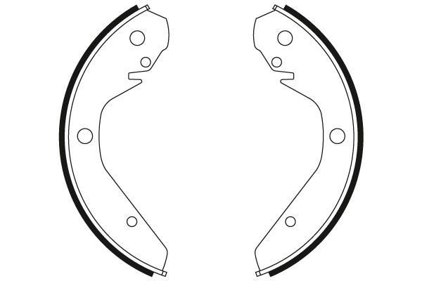Jeu de 4 mâchoires de frein (Garniture de frein à tambour) TRW GS8026