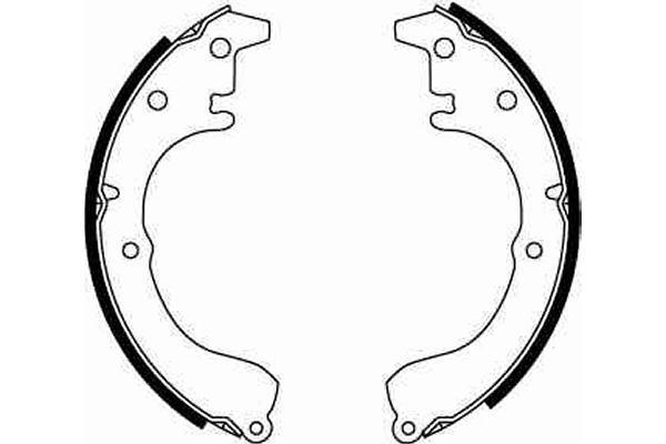 Jeu de 4 mâchoires de frein (Garniture de frein à tambour) TRW GS8046