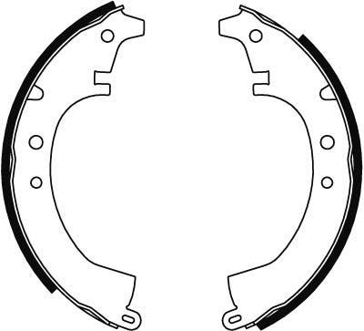 Jeu de 4 mâchoires de frein (Garniture de frein à tambour) TRW GS8047