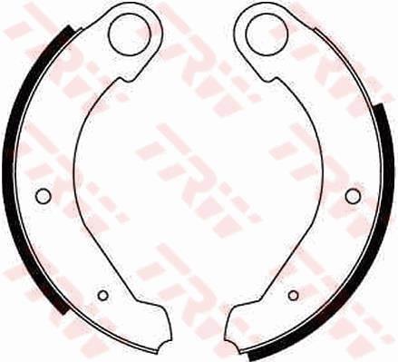 Jeu de 4 mâchoires de frein (Garniture de frein à tambour) TRW GS8053