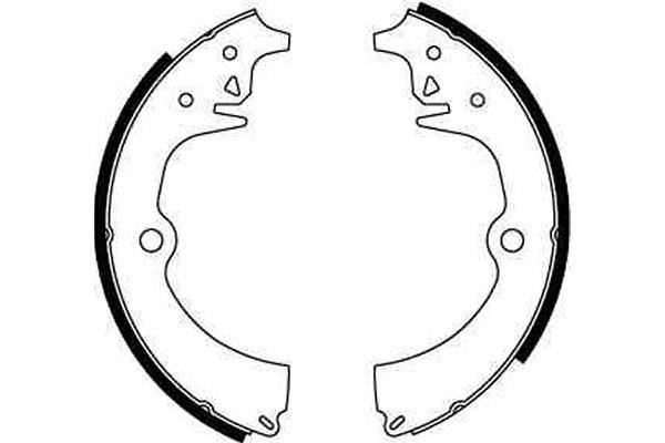 Jeu de 4 mâchoires de frein (Garniture de frein à tambour) TRW GS8062