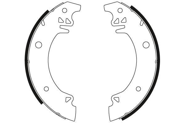 Jeu de 4 mâchoires de frein (Garniture de frein à tambour) TRW GS8065