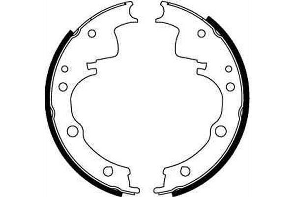 Jeu de 4 mâchoires de frein (Garniture de frein à tambour) TRW GS8148