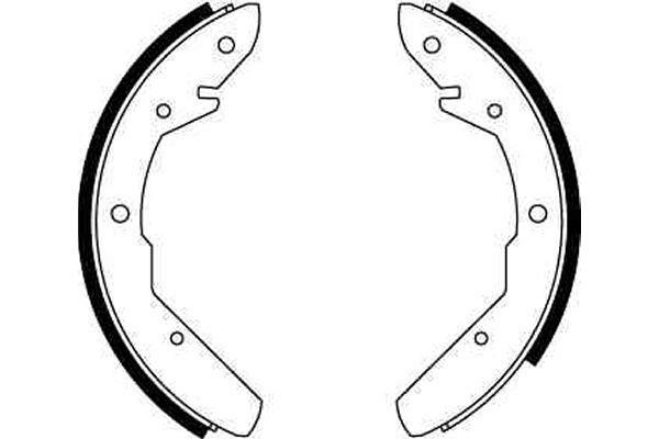 Jeu de 4 mâchoires de frein (Garniture de frein à tambour) TRW GS8149