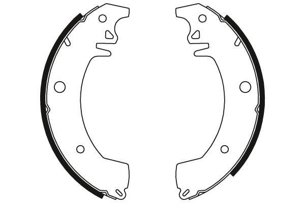 Jeu de 4 mâchoires de frein (Garniture de frein à tambour) TRW GS8154