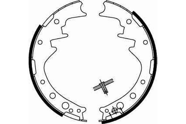 Jeu de 4 mâchoires de frein (Garniture de frein à tambour) TRW GS8170
