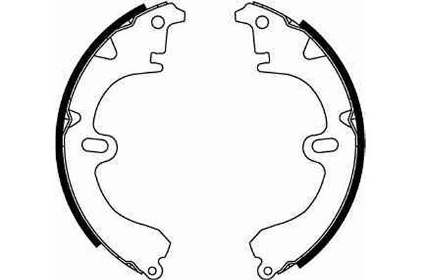 Jeu de 4 mâchoires de frein (Garniture de frein à tambour) TRW GS8181