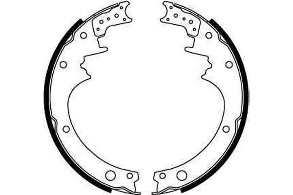 Jeu de 4 mâchoires de frein (Garniture de frein à tambour) TRW GS8183