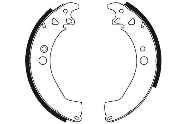 Jeu de 4 mâchoires de frein (Garniture de frein à tambour) TRW GS8192