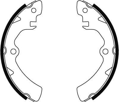 Jeu de 4 mâchoires de frein (Garniture de frein à tambour) TRW GS8195